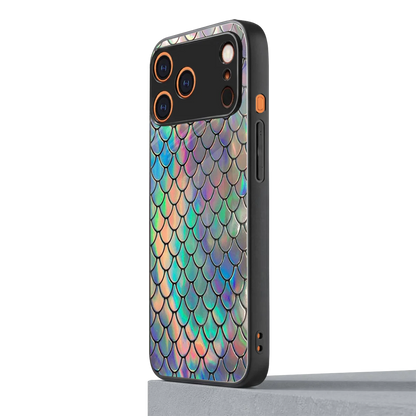Mermaid iphone 17 pro mobile cover | shockproof glass phone case