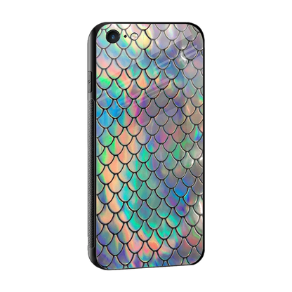 Mermaid sleek iphone 6 cover with tempered glass back and TPU edges