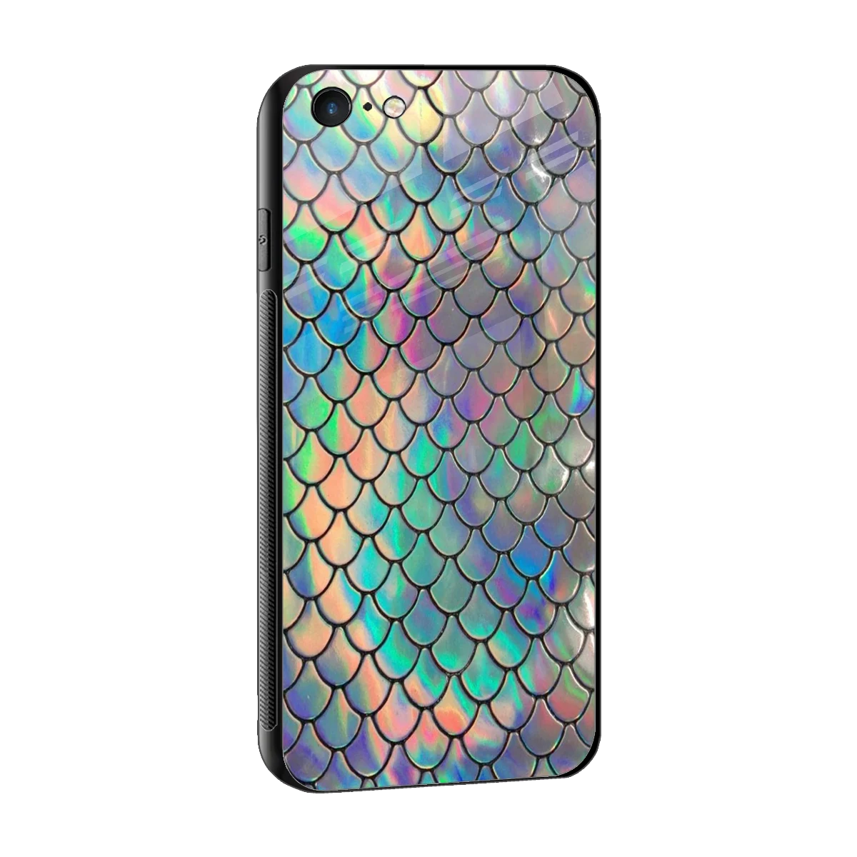 Mermaid sleek iphone 6s plus cover with tempered glass back and TPU edges