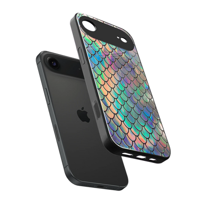 Mermaid sleek iphone air cover with tempered glass back and TPU edges