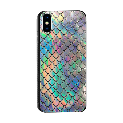 Mermaid sleek iphone x cover with tempered glass back and TPU edges