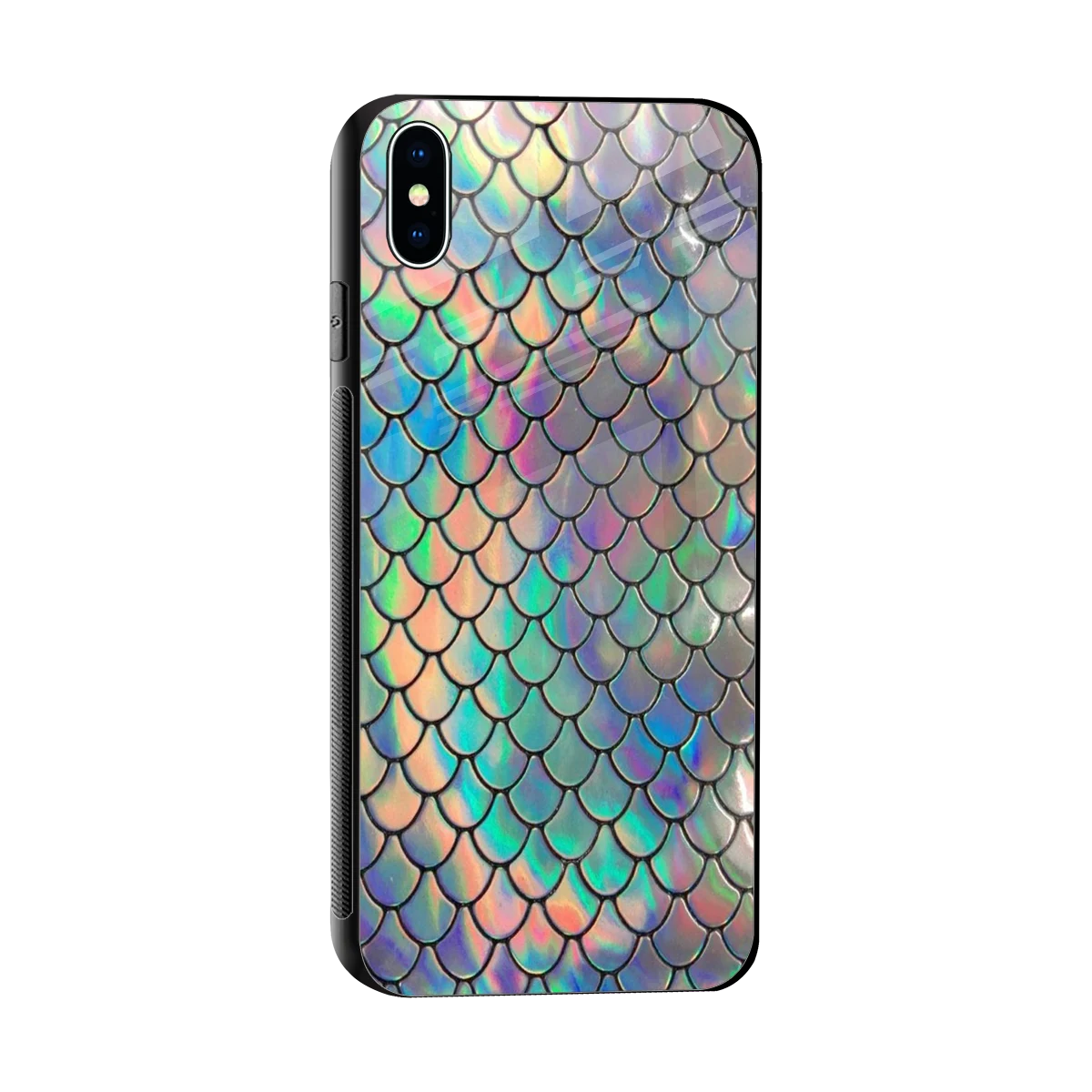 Mermaid sleek iphone xs max cover with tempered glass back and TPU edges