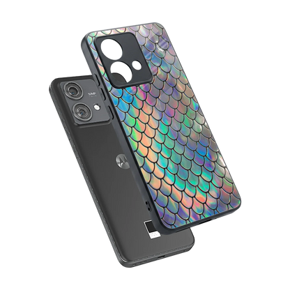 Mermaid sleek motorola edge 40 neo 5g cover with tempered glass back and TPU edges