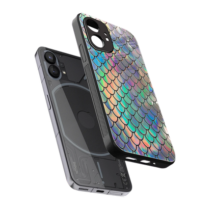 Mermaid sleek nothing phone 1 cover with tempered glass back and TPU edges