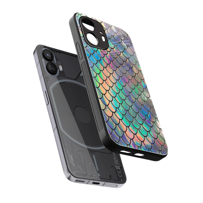 Mermaid sleek nothing phone 2 cover with tempered glass back and TPU edges