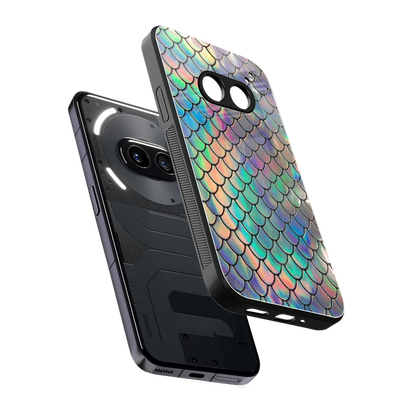 Mermaid sleek nothing phone 2a cover with tempered glass back and TPU edges