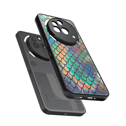 Mermaid sleek nothing phone 3a pro cover with tempered glass back and TPU edges