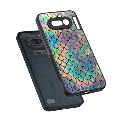 Mermaid sleek nothing phone 4a cover with tempered glass back and TPU edges
