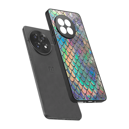 Mermaid sleek oneplus 13r cover with tempered glass back and TPU edges