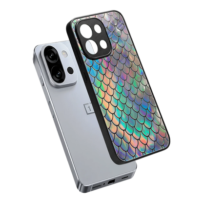 Mermaid sleek oneplus 13s cover with tempered glass back and TPU edges
