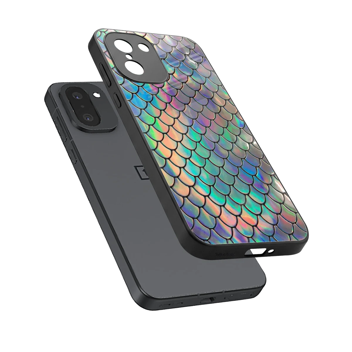 Mermaid sleek oneplus 15r cover with tempered glass back and TPU edges
