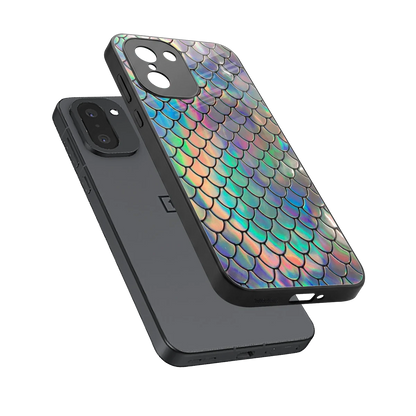 Mermaid sleek oneplus 15r cover with tempered glass back and TPU edges