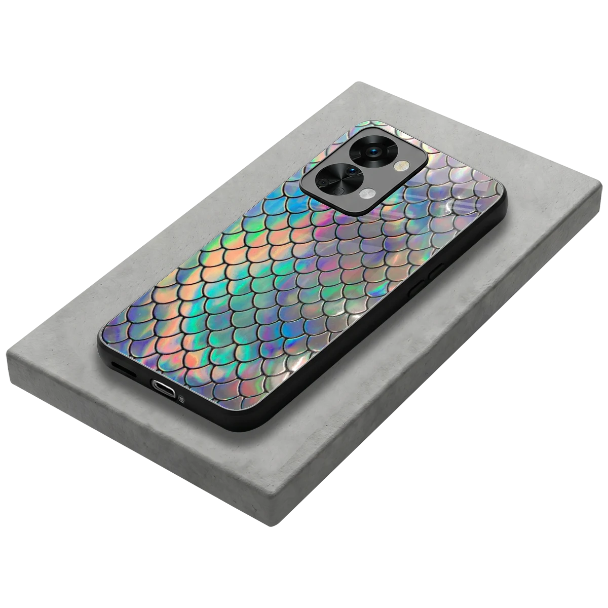 Mermaid stylish phone case for oneplus nord 2t | glossy glass and slim fit