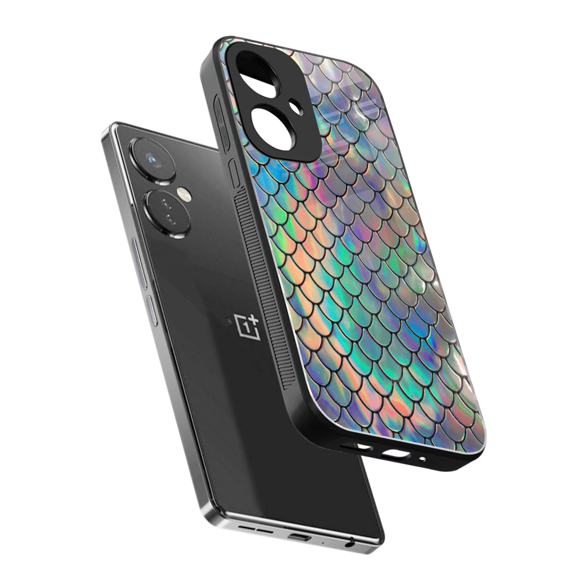 Mermaid sleek oneplus nord ce 3 cover with tempered glass back and TPU edges