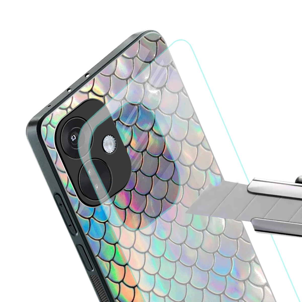 Mermaid stylish phone case for oneplus nord ce 3 | glossy glass and slim fit