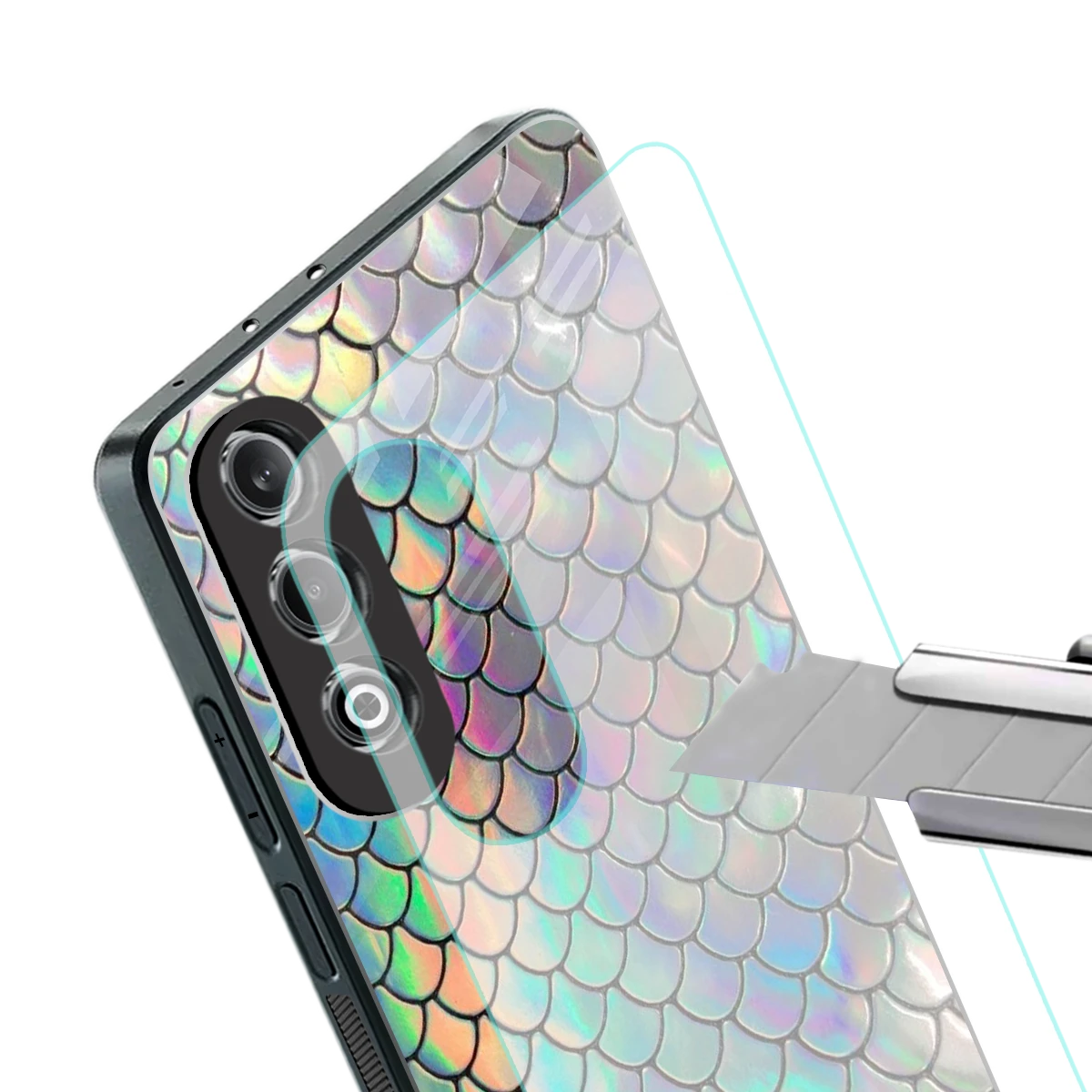 Mermaid stylish phone case for oneplus nord ce 4 | glossy glass and slim fit