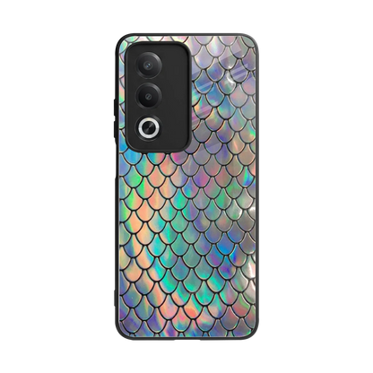 Mermaid back phone cover | glass case for oppo a3 pro