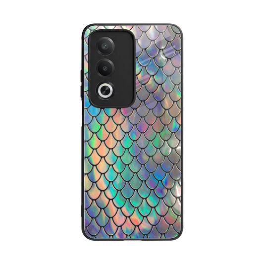 Mermaid back phone cover | glass case for oppo a3 pro