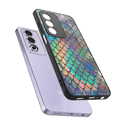Mermaid sleek oppo a3 pro cover with tempered glass back and TPU edges
