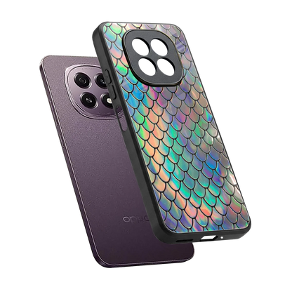 Mermaid sleek oppo f29 5g cover with tempered glass back and TPU edges