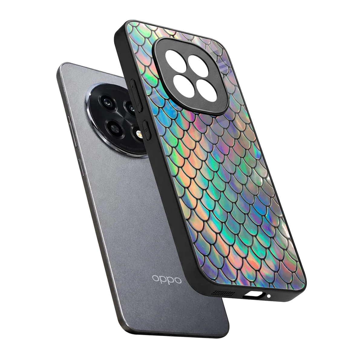 Mermaid sleek oppo f29 pro 5g cover with tempered glass back and TPU edges