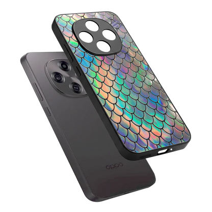 Mermaid sleek oppo f31 pro 5g cover with tempered glass back and TPU edges