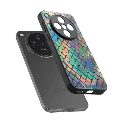 Mermaid sleek oppo find x8 cover with tempered glass back and TPU edges