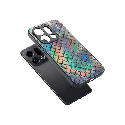 Mermaid sleek oppo find x9 cover with tempered glass back and TPU edges