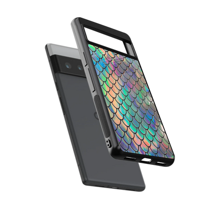 Mermaid sleek google pixel 6 pro cover with tempered glass back and TPU edges