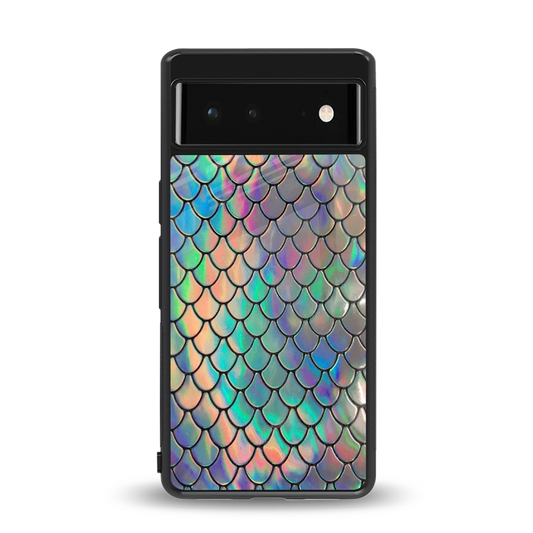 Mermaid back phone cover | glass case for google pixel 6a