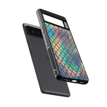 Mermaid sleek google pixel 6 cover with tempered glass back and TPU edges