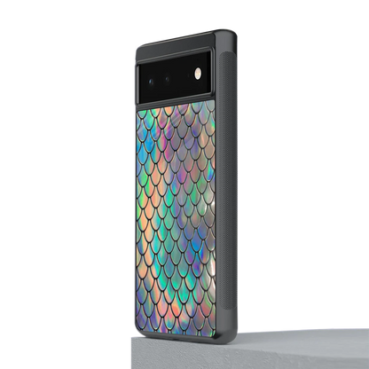 Mermaid stylish phone case for google pixel 6a | glossy glass and slim fit