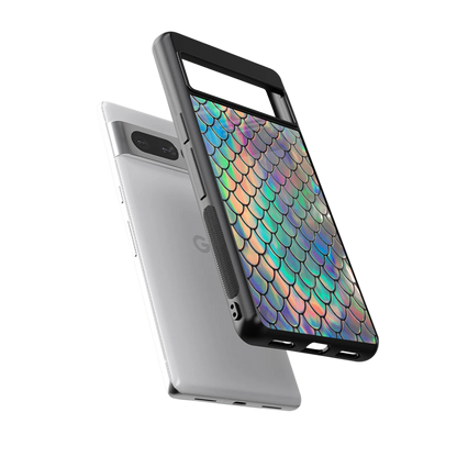Mermaid sleek google pixel 7 pro cover with tempered glass back and TPU edges
