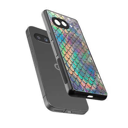 Mermaid sleek google pixel 10a cover with tempered glass back and TPU edges