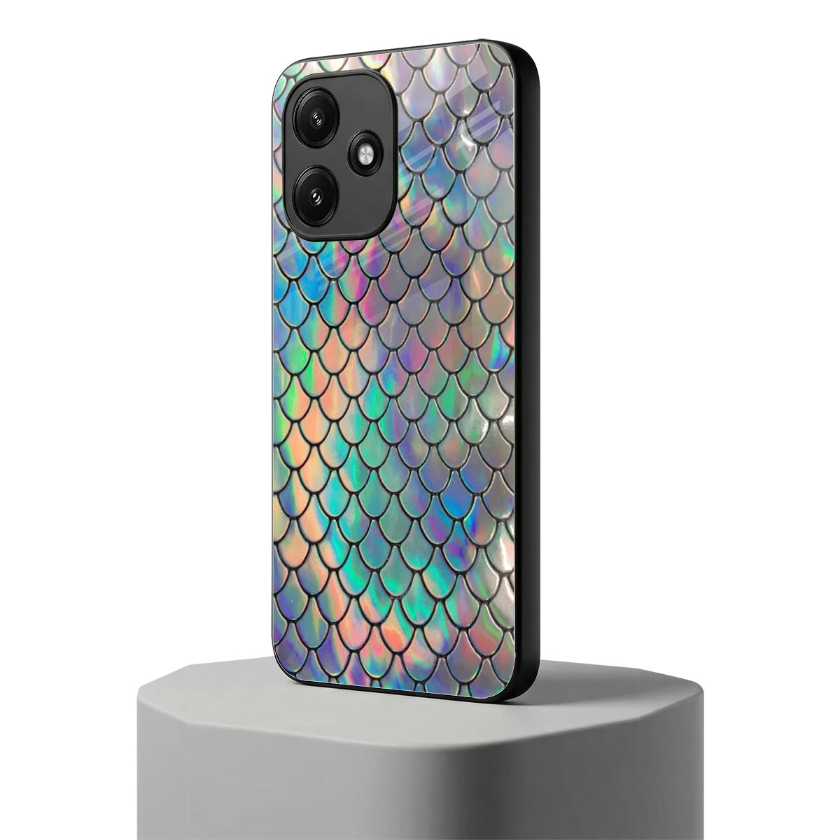 Mermaid redmi 12 5g mobile cover | shockproof glass phone case