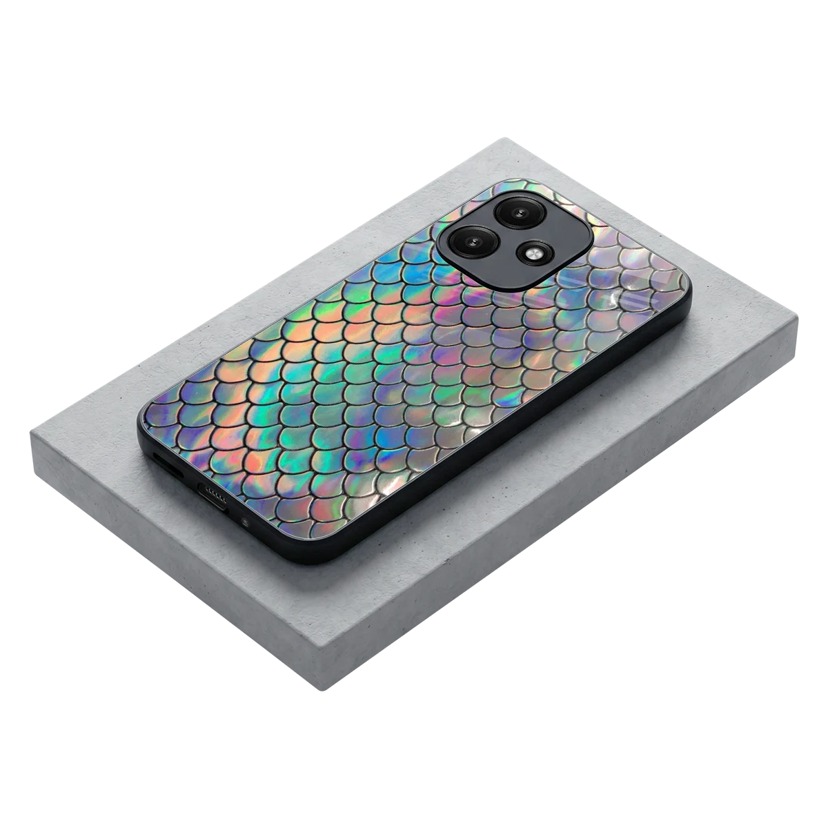 Mermaid stylish phone case for redmi 12 5g | glossy glass and slim fit