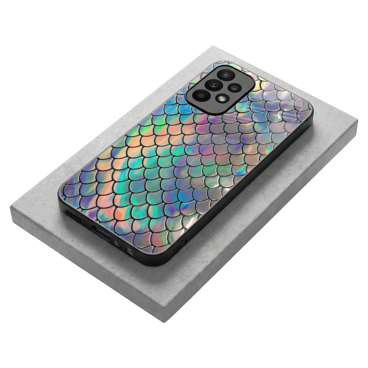 Mermaid stylish phone case for samsung galaxy a23 | glossy glass and slim fit