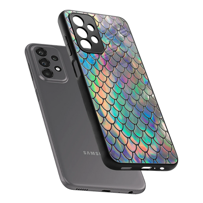 Mermaid sleek samsung galaxy a23 cover with tempered glass back and TPU edges
