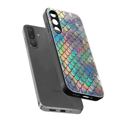 Mermaid sleek samsung galaxy m56 5g cover with tempered glass back and TPU edges