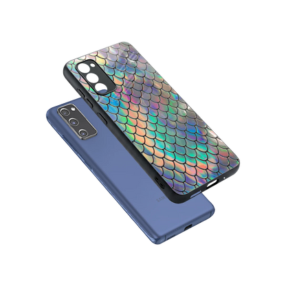 Mermaid sleek samsung galaxy s20 fe cover with tempered glass back and TPU edges