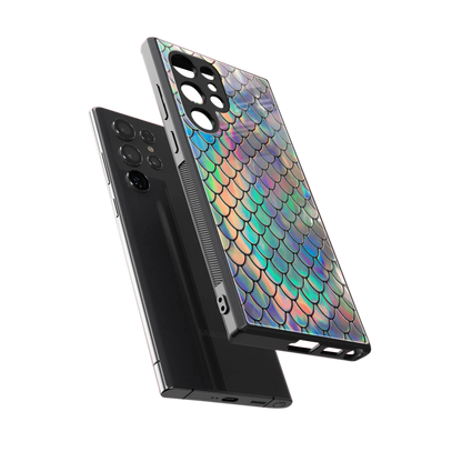 Mermaid sleek samsung galaxy s23 ultra cover with tempered glass back and TPU edges