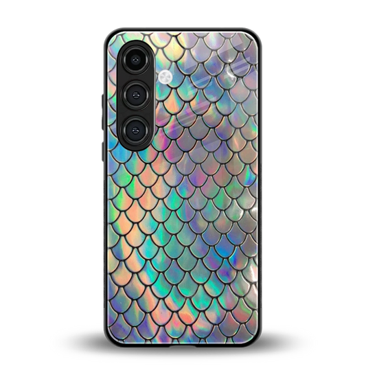 Mermaid back phone cover | glass case for samsung galaxy s24 plus