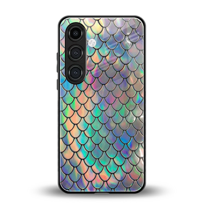 Mermaid back phone cover | glass case for samsung galaxy s24