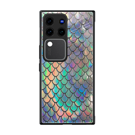 Mermaid back phone cover | glass case forvivo v30 pro
