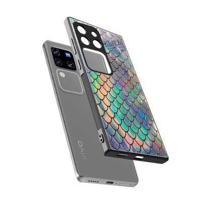 Mermaid sleekvivo v30 pro cover with tempered glass back and TPU edges