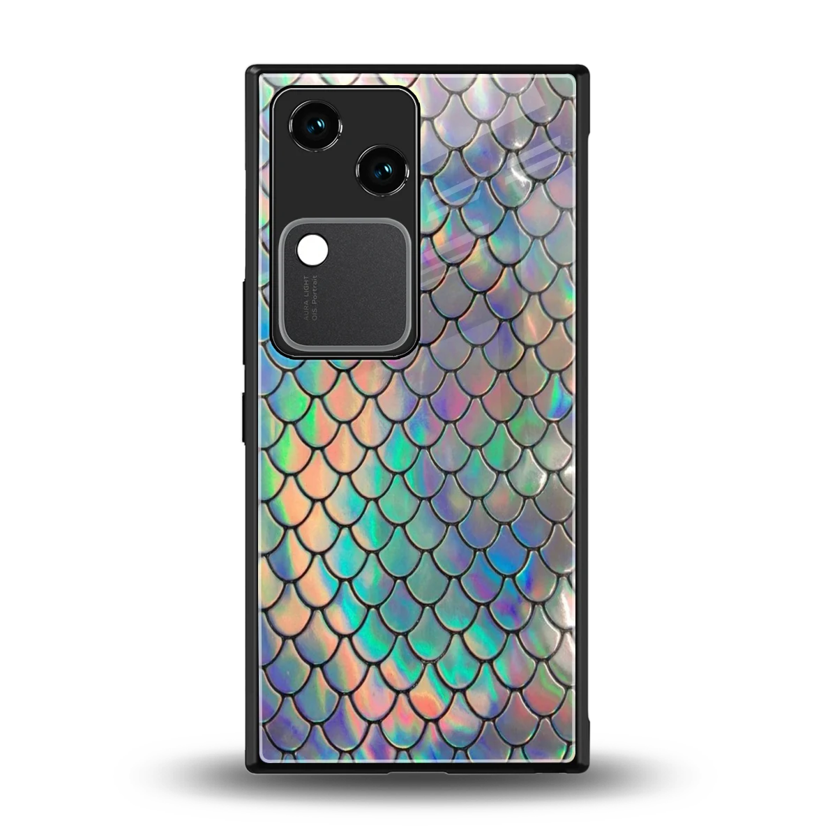 Mermaid back phone cover | glass case for vivo v30