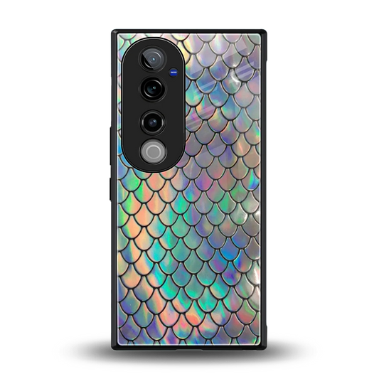 Mermaid back phone cover | glass case for vivo v40 pro
