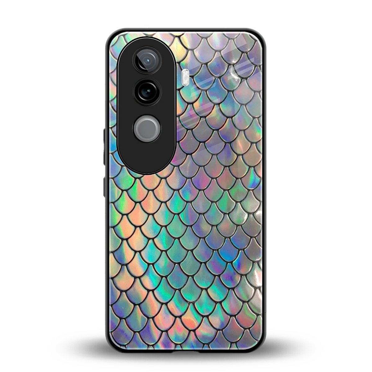 Mermaid back phone cover | glass case for vivo v40e