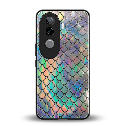 Mermaid back phone cover | glass case for vivo v40e