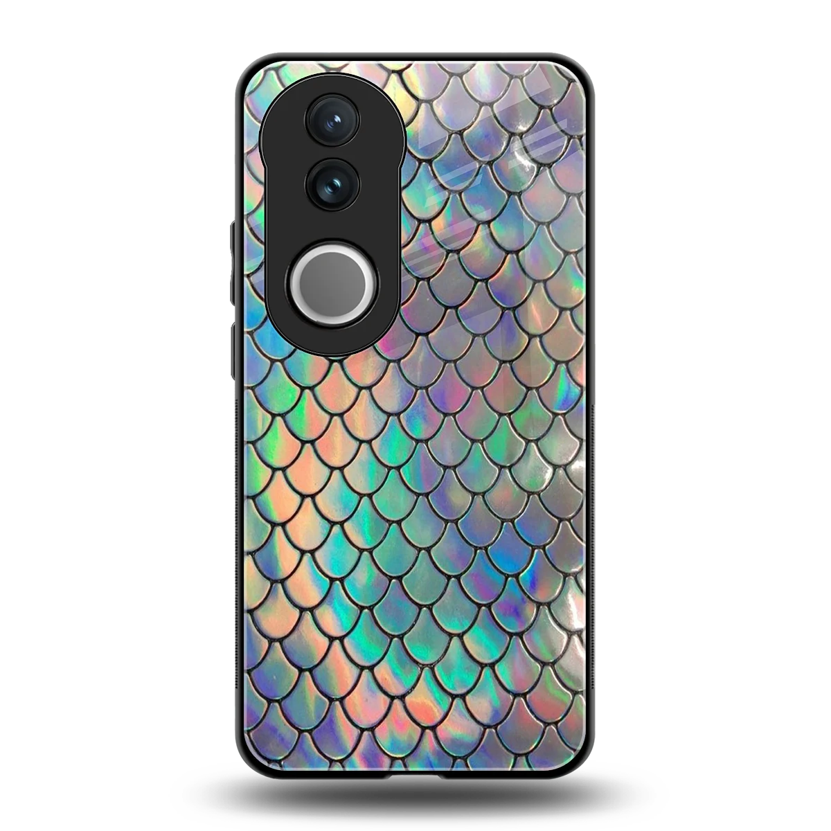 Mermaid back phone cover | glass case for vivo v50